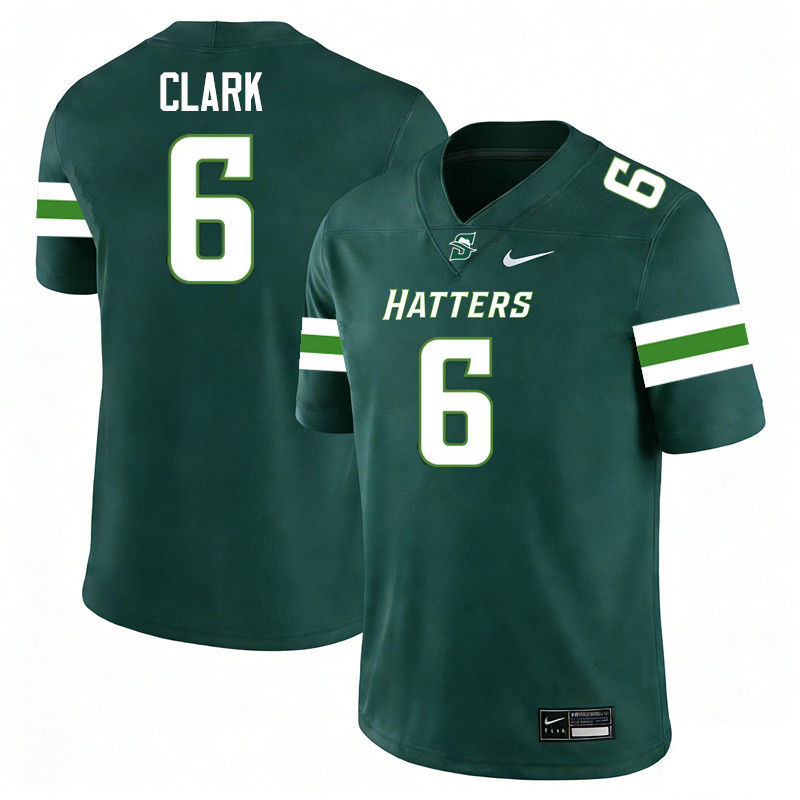 Stetson Hatters #6 Trey Clark College Football Jerseys,Uniforms-Green